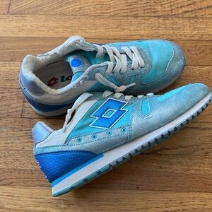 LOTTO Leggenda Tokyo Shibuya Metallic Teal Multicolor Sneakers Size 6.5